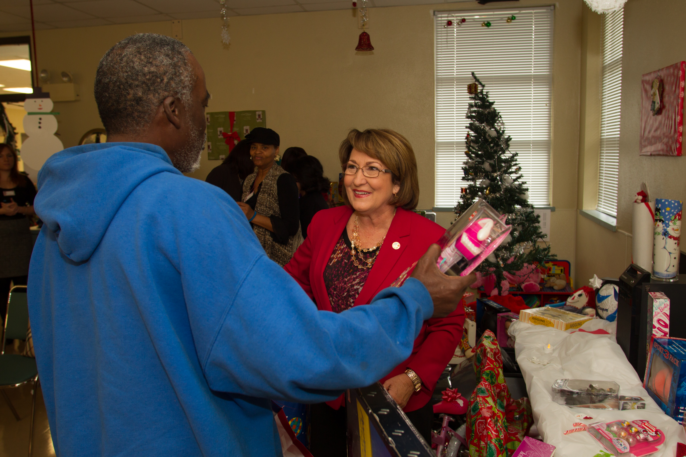 Mayor Jacobs at Holiday Heroes Toy Drive