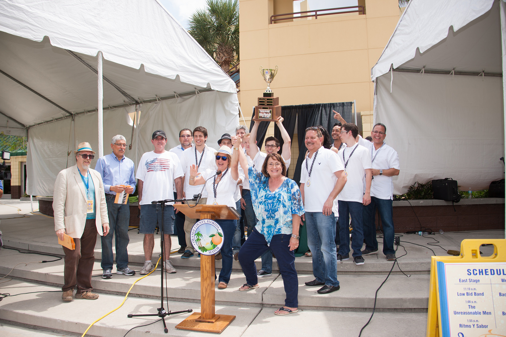 Mayor Jacobs and Battle of the Bands participants