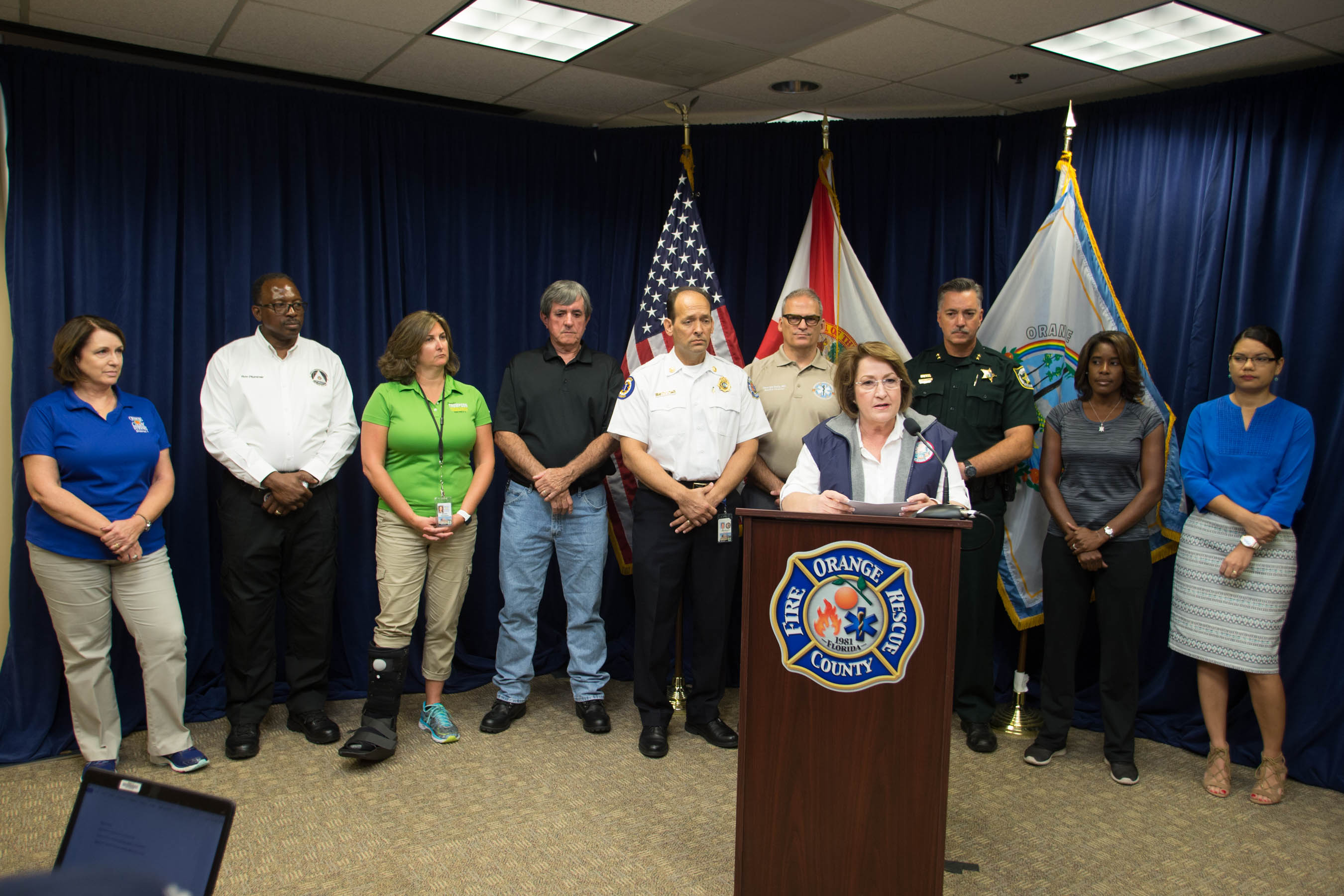 Mayor Jacobs and BCC at emergency management press briefing