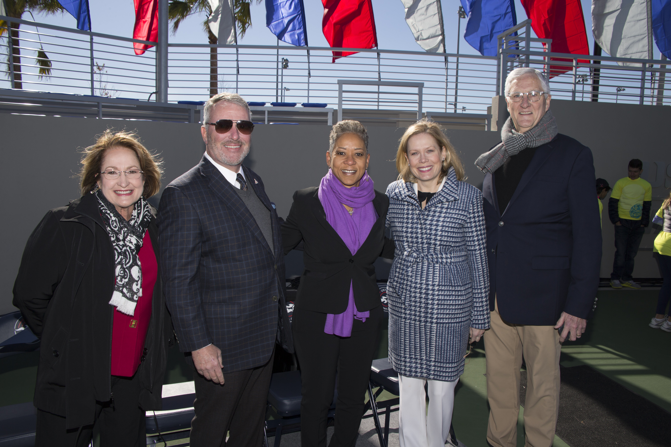 Mayor with USTA and community leaders
