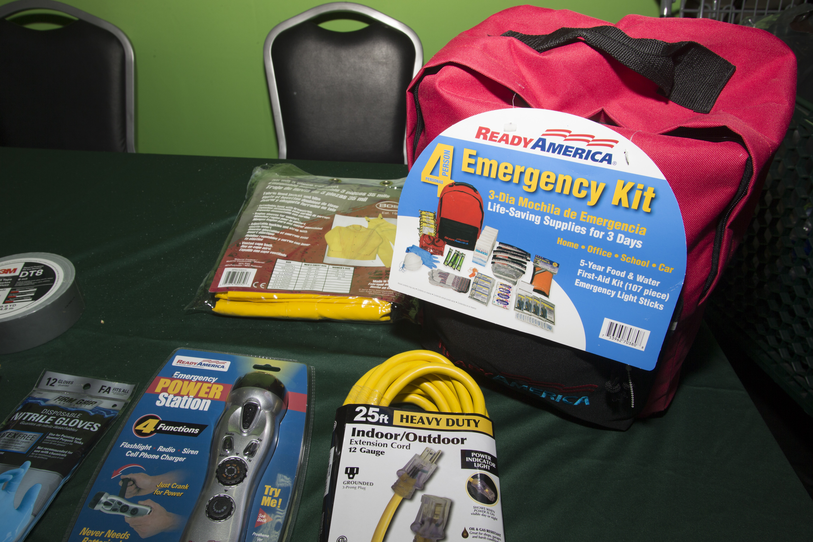 Emergency kit supplies