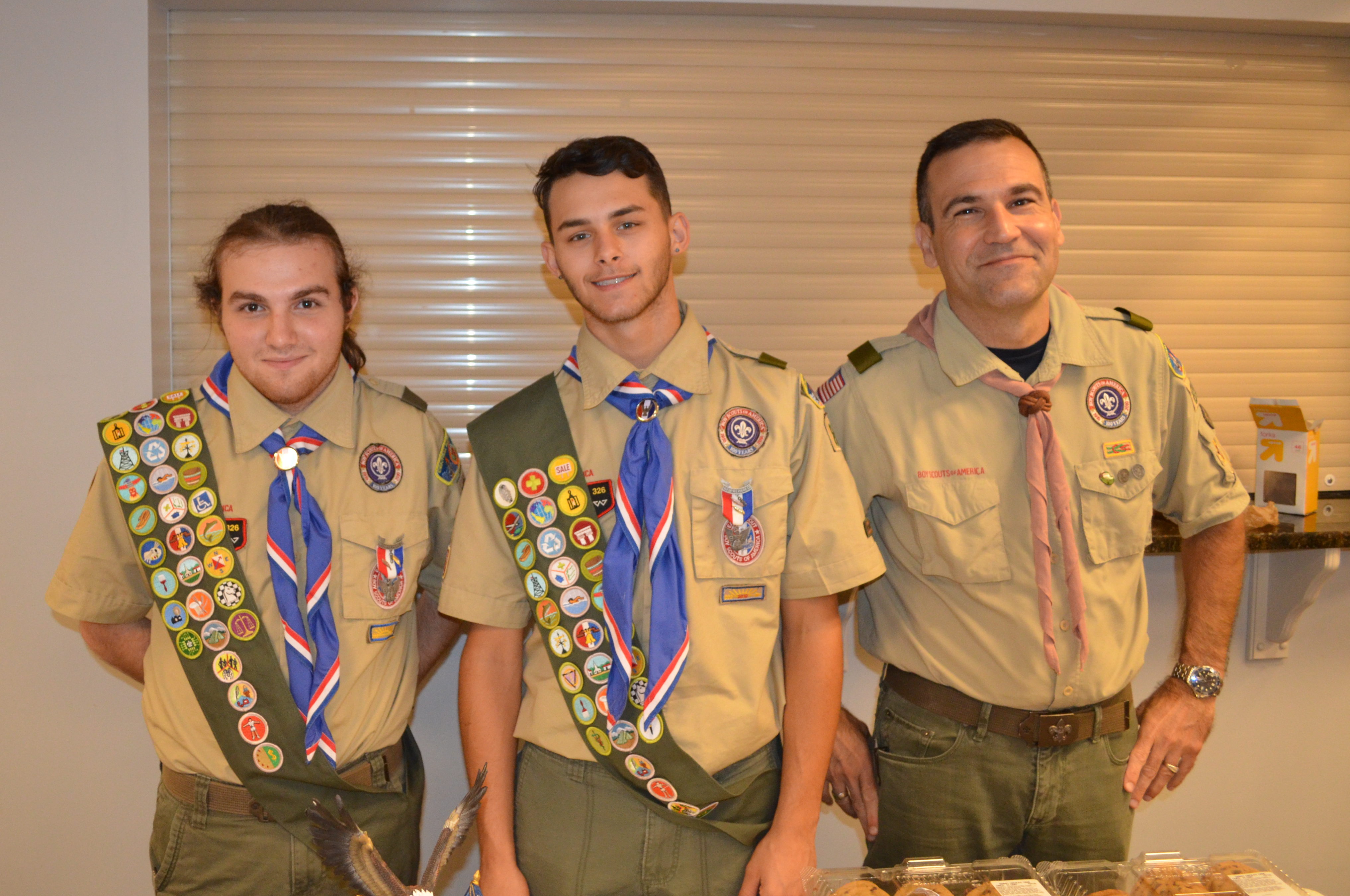Three members of the Boy Scouts of America