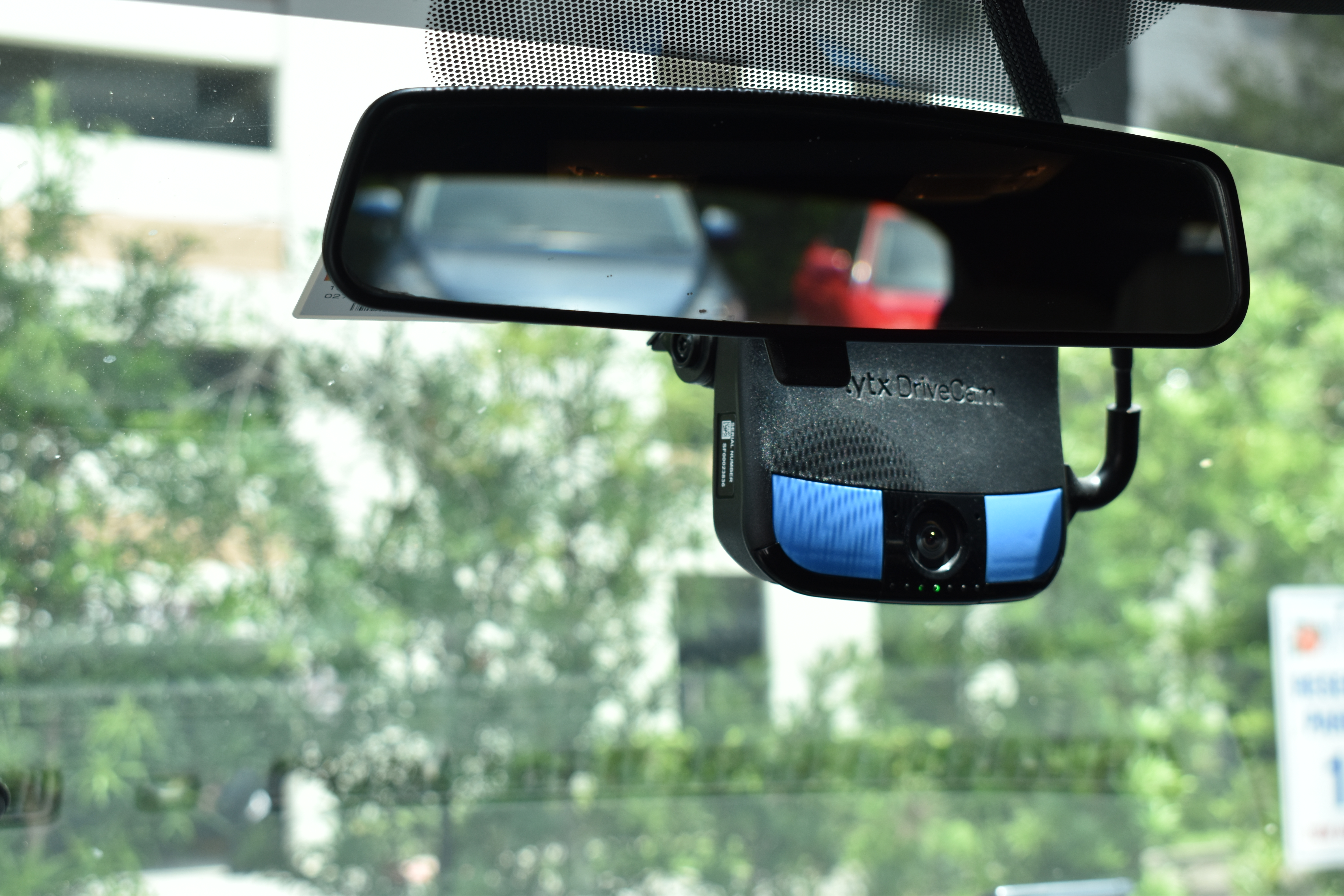 Rear view mirror in a car