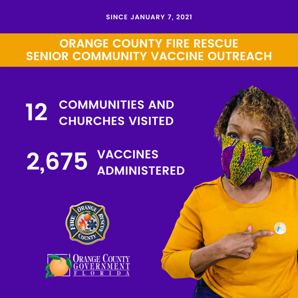 Iniciativa de Vacunación en la Comunidad de Personas de la Tercera Edad del Cuerpo de Bomberos del Condado de Orange