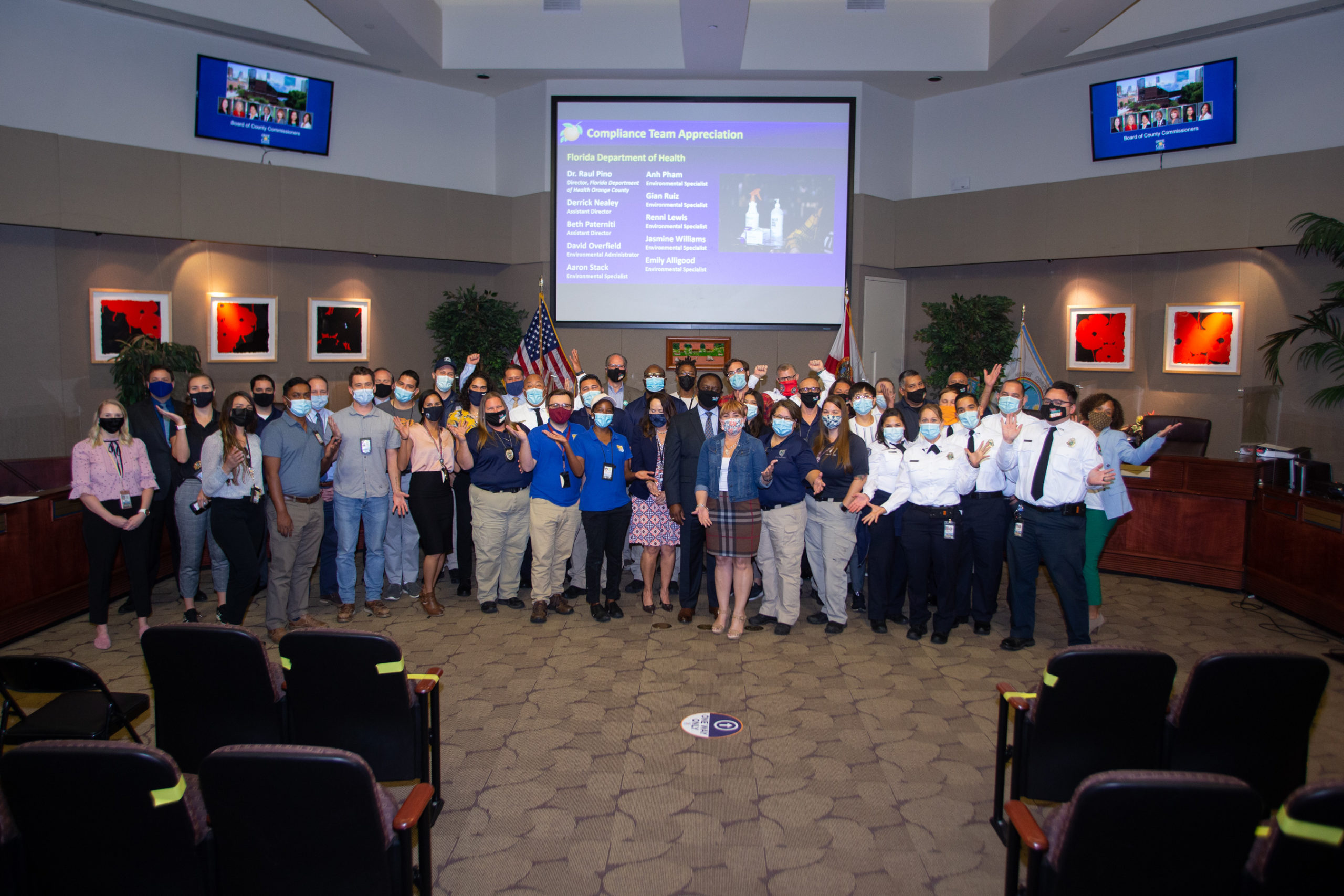 Group of Orange County staff posing for a group photo